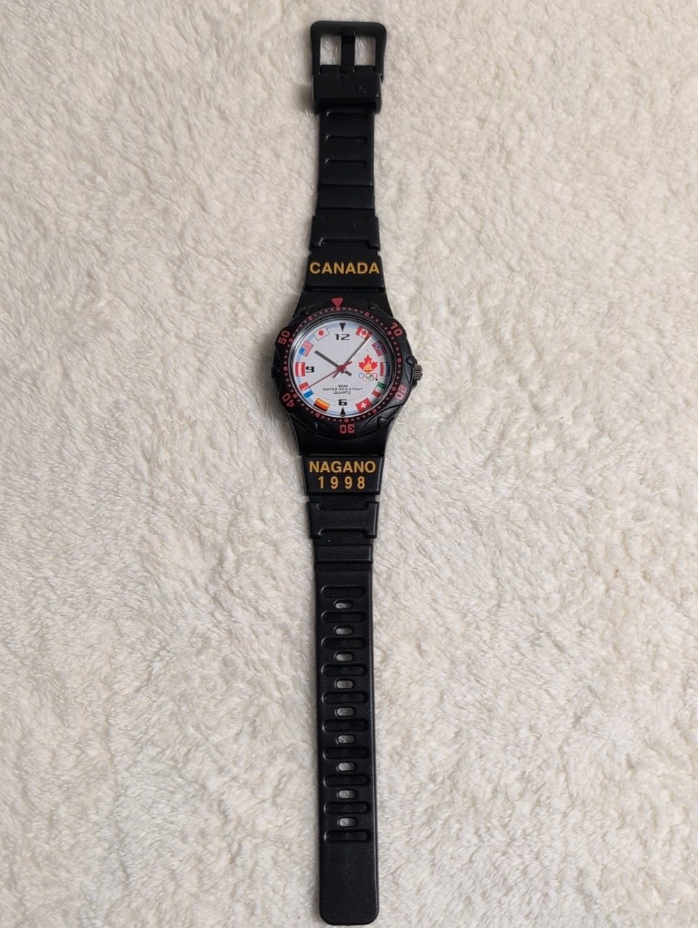 Canada Nagano 1998 Mc Donald's Commemorative Men's Black Sport Watch 1998